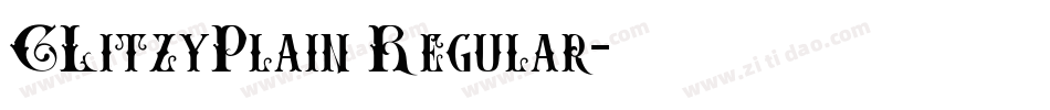GLitzyPlain Regular字体转换